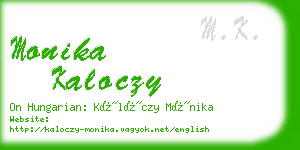 monika kaloczy business card